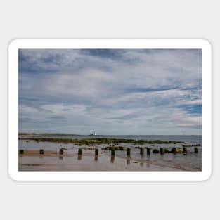 The beach at Whitley Bay in June (2) Sticker